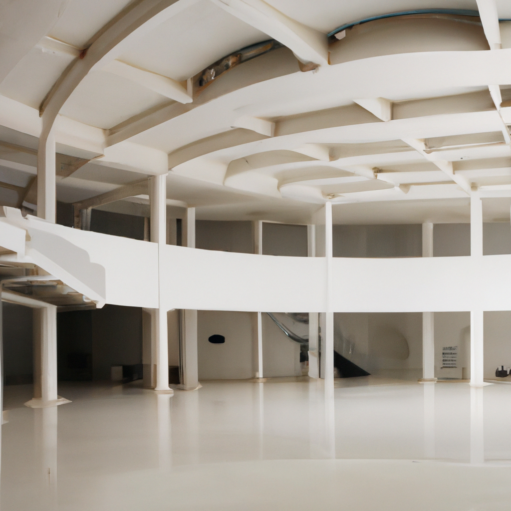 Arquitectura e interiores con líneas limpias y simetría