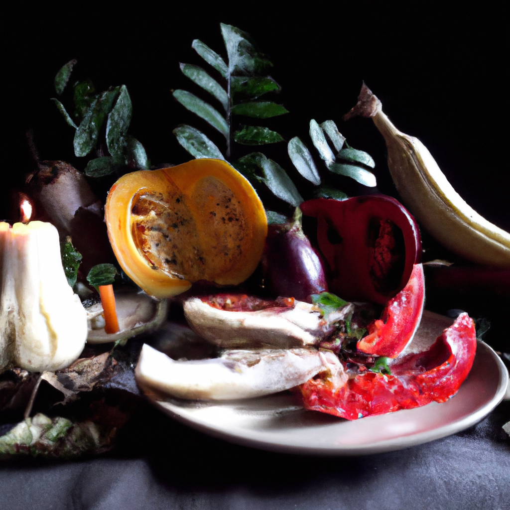 Gastronomía con estilismo de alimentos y luz suave